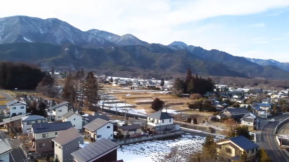 空から見た安曇野